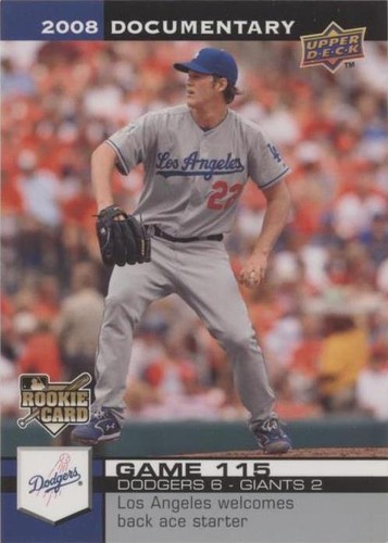 2008 Upper Deck Documentary - Clayton Kershaw #3405