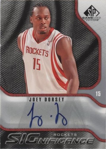 2009-10 SP Game Used - Joey Dorsey #S-DO