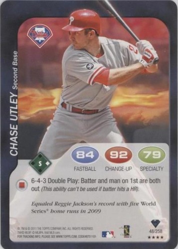 2011 Topps Attax - Chase Utley #48