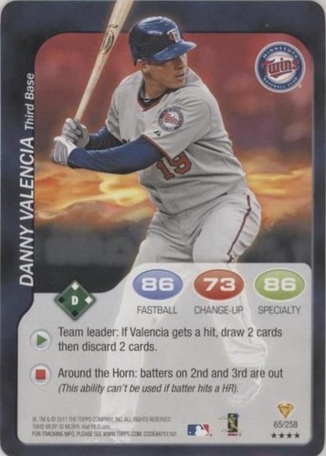 2011 Topps Attax - Danny Valencia #65