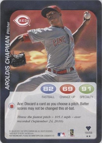 2011 Topps Attax - Aroldis Chapman #19