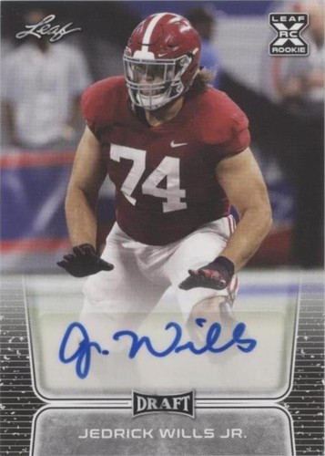 2020 Leaf Draft Jedrick Wills #BA-JWJ