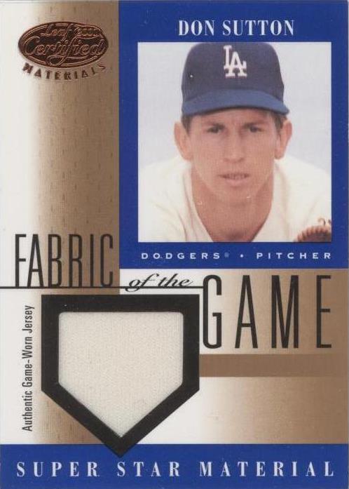 Materiales certificados Leaf 2001 - Don Sutton #FG-54