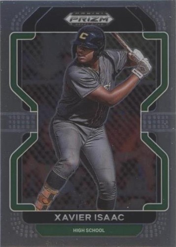 Xavier Isaac 2024 Panini Prizm Prizmatic Red Pulsar Prizm