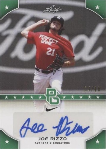 2015 Leaf Perfect Game National Showcase - Joe Rizzo #PG-JR2