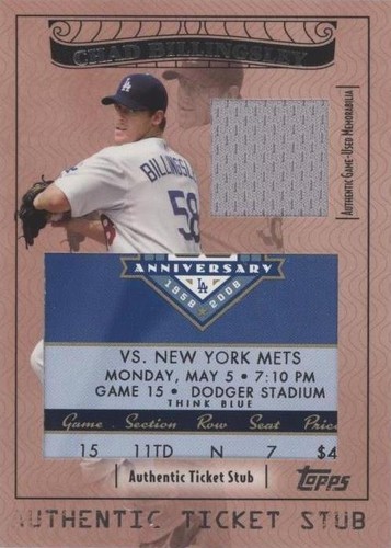 2009 Topps Ticket To Stardom - Chad Billingsley #TSP-4