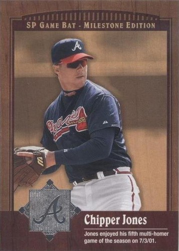 2001 SP Game Bat Edition Milestone - Chipper Jones #47