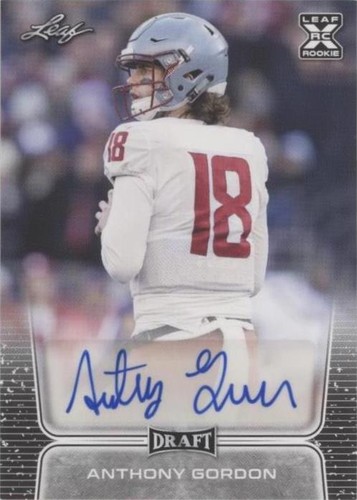 2020 Leaf Draft Anthony Gordon #BA-AG1