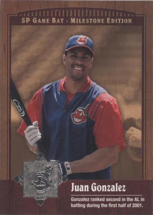2001 SP Game Bat Edition Milestone - Juan González #11