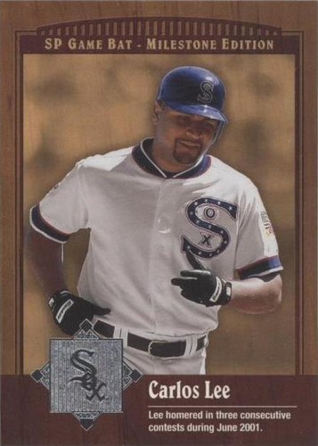 2001 SP Game Bat Edition Milestone - Carlos Lee #39