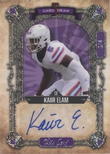 2022 Wild Card 5 Card Draw Kaiir Elam #5CDCN-26