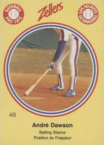 1982 Zellers Baseball Pro Tips Montreal Expos - Andre Dawson #4B