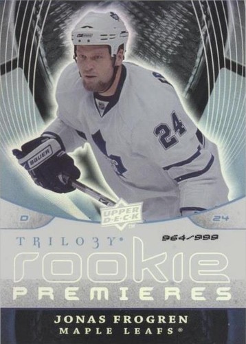 2008-09 Upper Deck Trilogy - Jonas Frogren #108