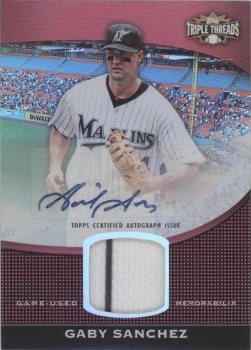 2011 Topps Triple Threads - Gaby Sanchez #TTUAR-43