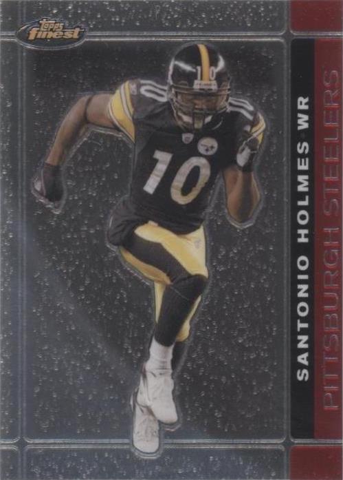 2007 Topps Finest Santonio Holmes #74