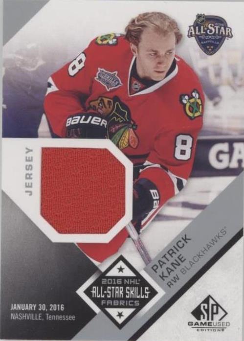 Patrick Kane All Star Jersey 2016 Nhl 2016-17 SP Game Used