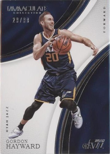 2016-17 Panini Immaculate Collection - Gordon Hayward #36