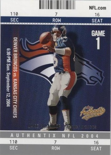 2004 Fleer Authentix Jake Plummer #98