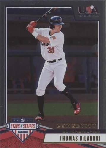2019 Panini USA Baseball Stars & Stripes Longevity - Thomas Dilandri #69