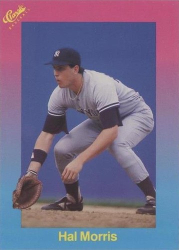 1989 Classic Update Pink/Light Blue Travel Edition - Hal Morris #28