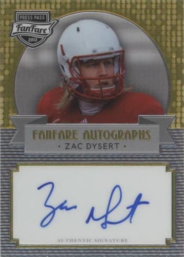2013 Press Pass Fanfare Zac Dysert #FF-ZD