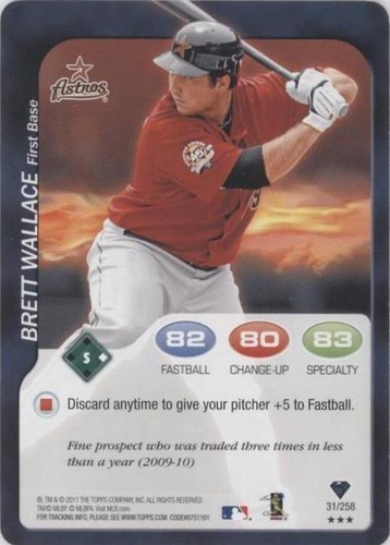 2011 Topps Attax - Brett Wallace #31