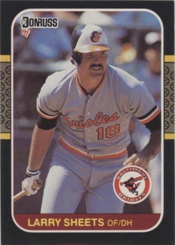 Larry Sheets: 1987 Donruss Baseball Card #248 Baltimore Orioles 