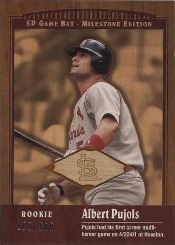 2001 SP Game Bat Edition Milestone - Albert Pujols #92