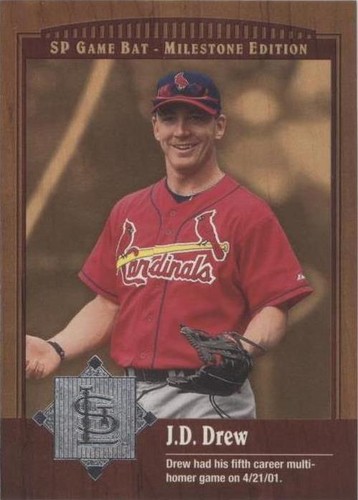 2001 SP Game Bat Edition Milestone - J.D. Drew #57