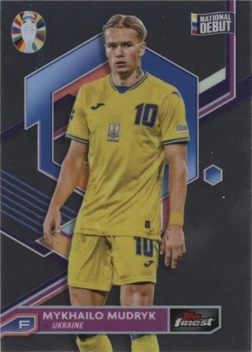 2023 Topps Finest Road To Euro 2024 Ukraine Mykhailo Mudryk