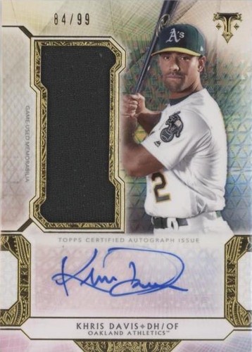 2018 Topps Triple Threads - Khris Davis #UAJR-KV