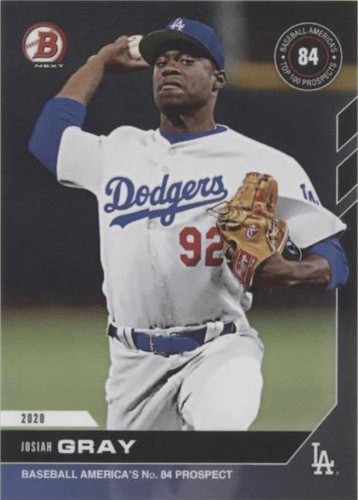 2020 Bowman Next Topps Now Baseball America's Top 100 Prospects - Josiah Gray #T15