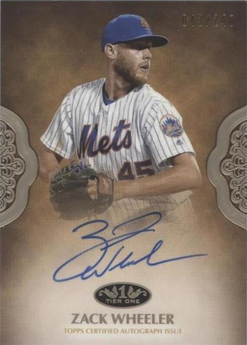 2019 Topps Tier One - Zack Wheeler #PPA-ZW