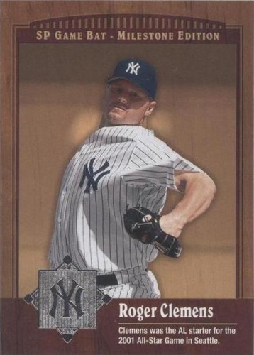 2001 SP Game Bat Edition Milestone - Roger Clemens #43