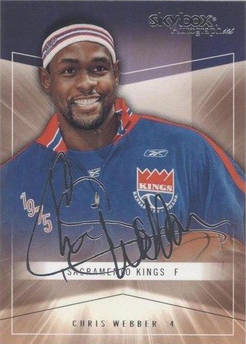 2004-05 Skybox Autographics - Chris Webber #60