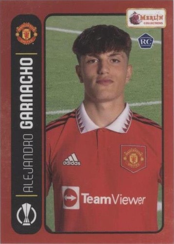 2022-23 Alejandro Garnacho Topps Merlin Chrome Red Ref RC 7
