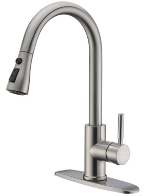 Grifo de cocina monomando de acero inoxidable grifo de fregadero sin plomo nuevo