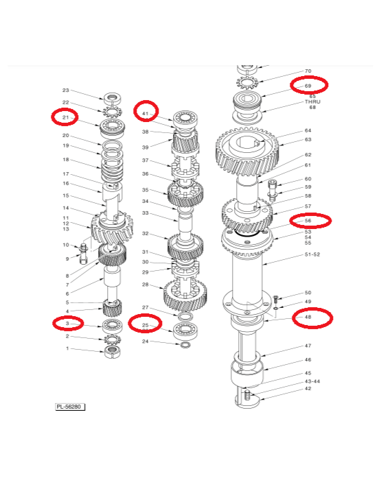 Hobart H600 H600T, 60 qt Mixer full Rebuild kit for Gear box & Planetary