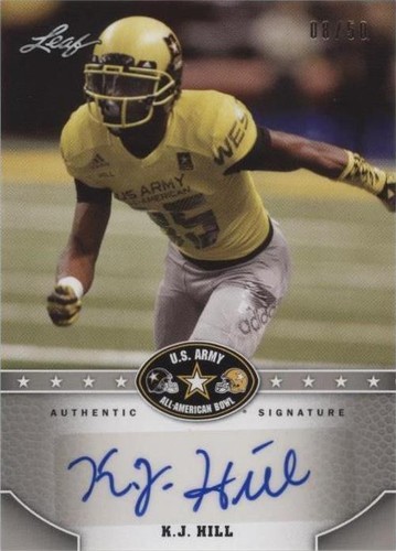 2015 Leaf U.S. Army All-American Bowl K.J. Hill #BA-KJH