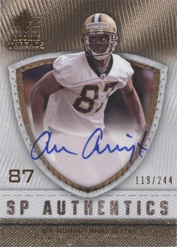 2008 SP Rookie Threads Adrian Arrington #SP-AA