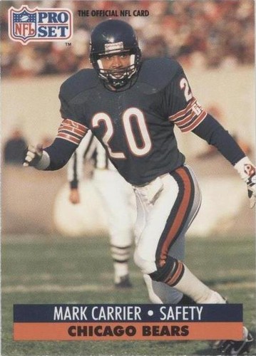 Mark Carrier Chicago Bears Safety - NFL Pro Set 1991 #101 | eBay