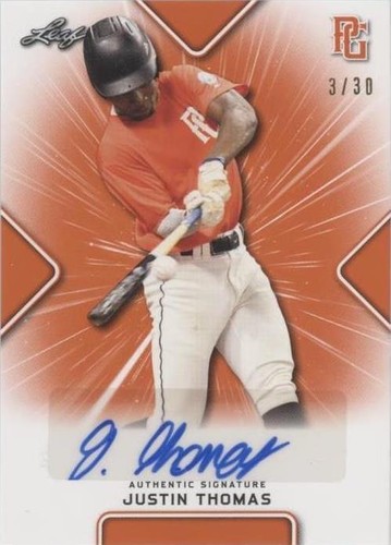 2021 Leaf Perfect Game National Showcase - Justin Thomas #BA-JT4