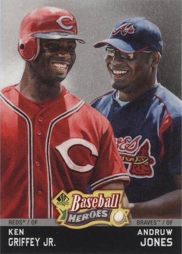 2006 SP Authentic - Andruw Jones Ken Griffey Jr #SPAH-43