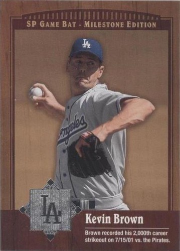 2001 SP Game Bat Edition Milestone - Kevin Brown #64