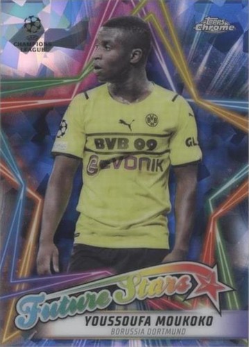 2021-22 Topps Chrome UCL Sapphire Edition Youssoufa Moukoko #FS-4