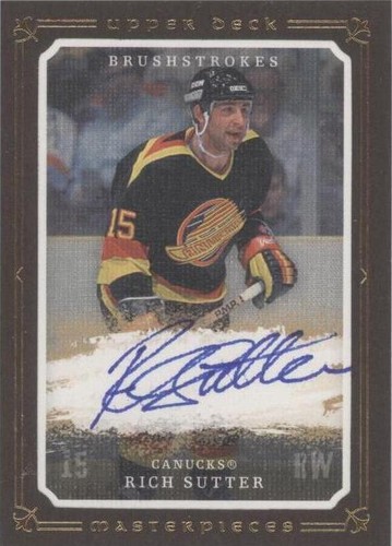 2008-09 Upper Deck Masterpieces - Rich Sutter #MB-RS
