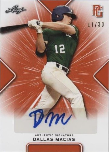 2021 Leaf Perfect Game National Showcase - Dallas Macias #BA-DM1