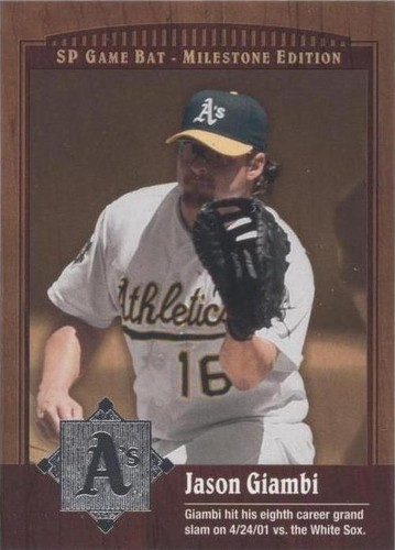 2001 SP Game Bat Edition Milestone - Jason Giambi #3