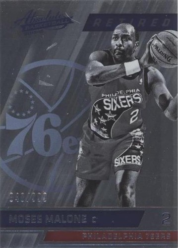 MOSES MALONE #260 ROCKETS PRIZMS SILVER REFRACTOR SP 2015-16