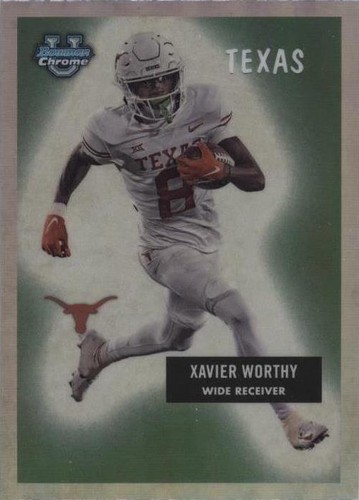 2023 Bowman University Chrome Xavier Worthy #55BF-13
